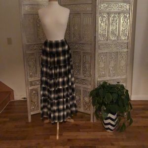 Ralph Lauren Black & White Plaid Skirt